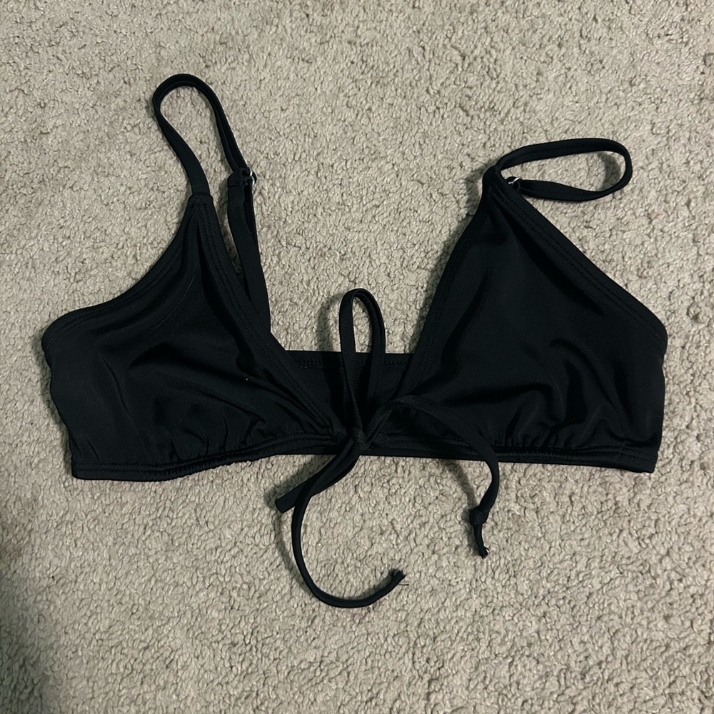 black swimsuit top